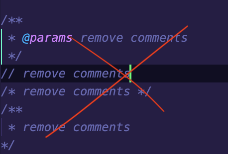 remove comments vscode